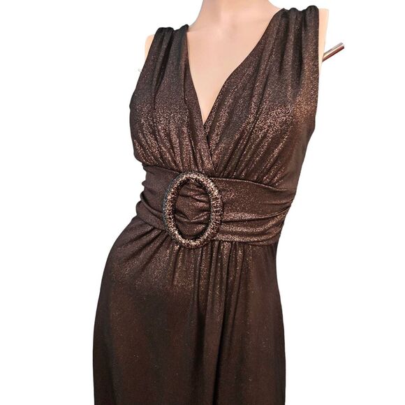 MKM Designs Black Shimmery Dress Sexy LBD Special Occasion Wedding Formal M - Picture 4 of 8